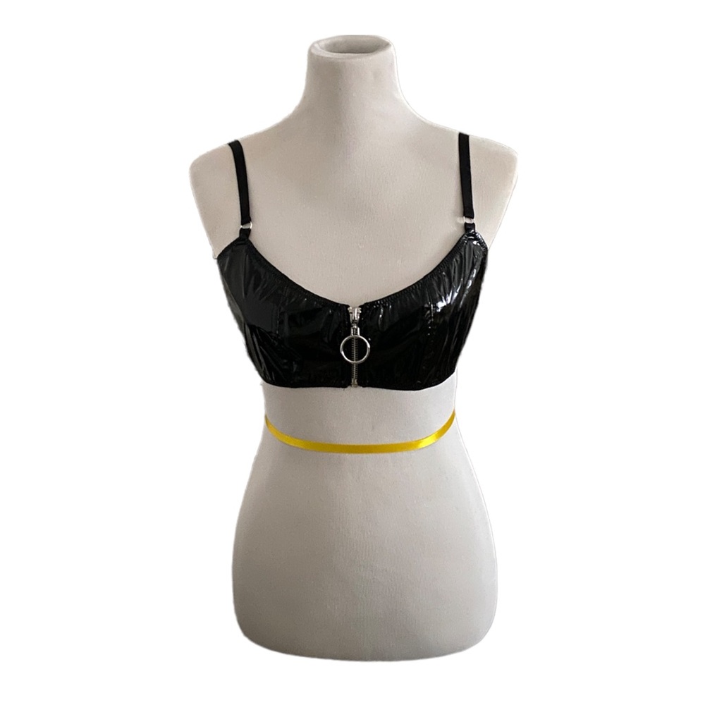 Forever 21 faux leather crop top